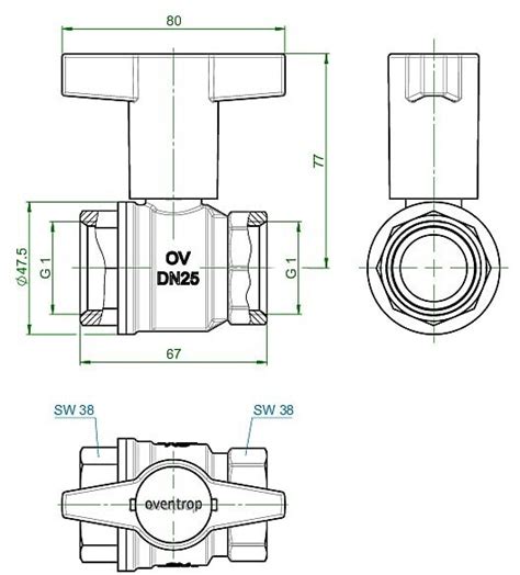 Oventrop Kugelhahn Optibal Mit Knebelgriff Dn Ig Ab