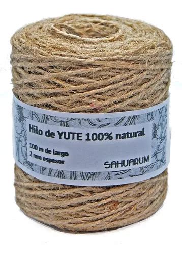 Cordon De Yute Natural Delgado 100m Largo 2mm Grosor 1 Pza Color