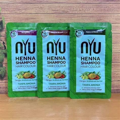 NYU Henna Shampo Hair Color 20ml Lazada Indonesia