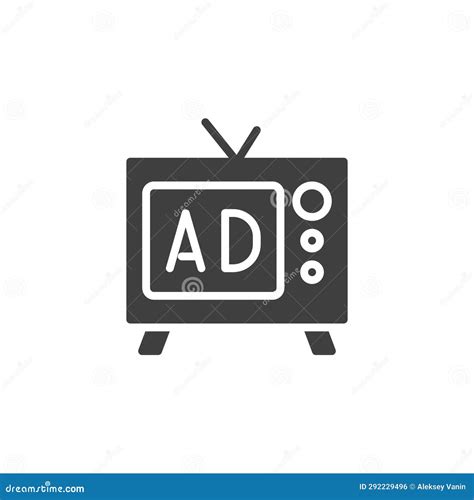 Television Advertising Vector Icon Stock Vector - Illustration of sign ...