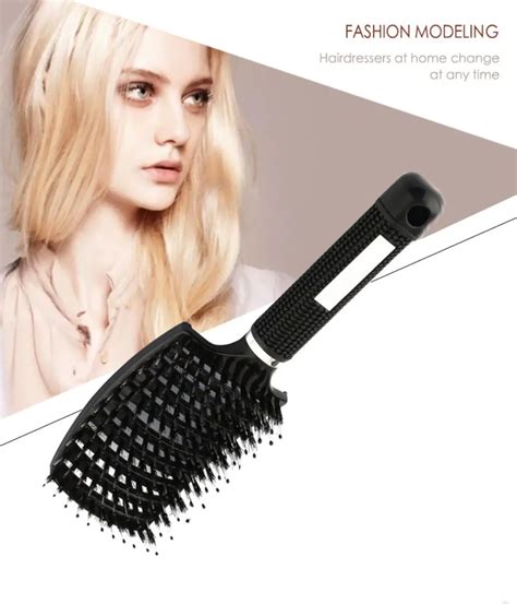 2020 Hair Scalp Massage Comb Bristle And Nylon Hairbrush Wet Curly Detangle Hair Brush For Salon