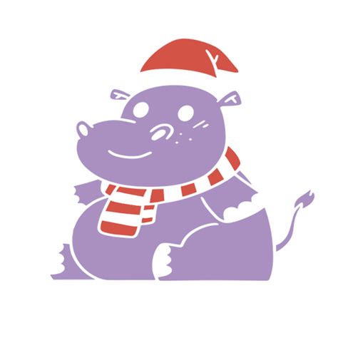 Design Png E Svg De Hipop Tamo Roxo Usando Um Chap U De Papai Noel Para