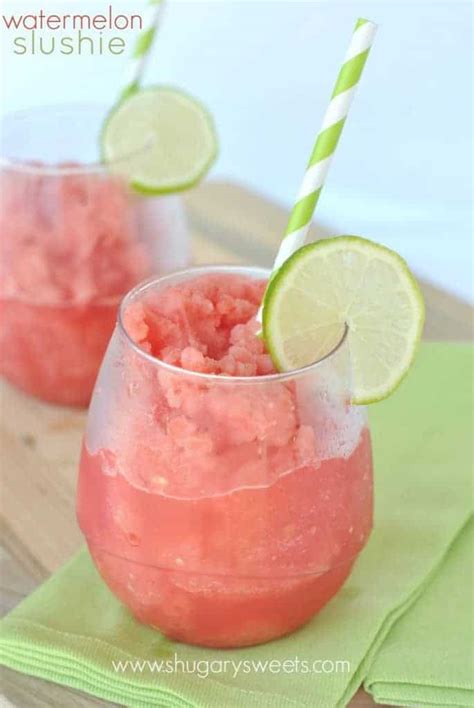 Watermelon Slushie Recipe Shugary Sweets