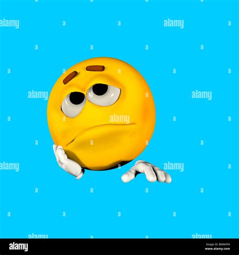 Emoticon Graphic Illustration depicting Sadness Stock Photo - Alamy