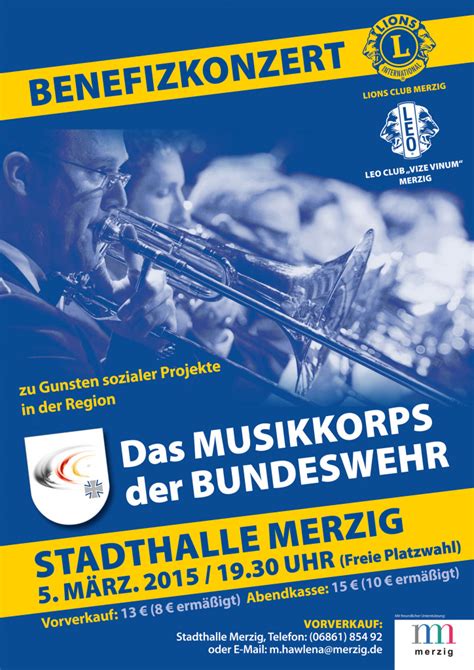 Benefizkonzert Mit Dem Musikkorps Der Bundeswehr Leo Club Vize Vinum