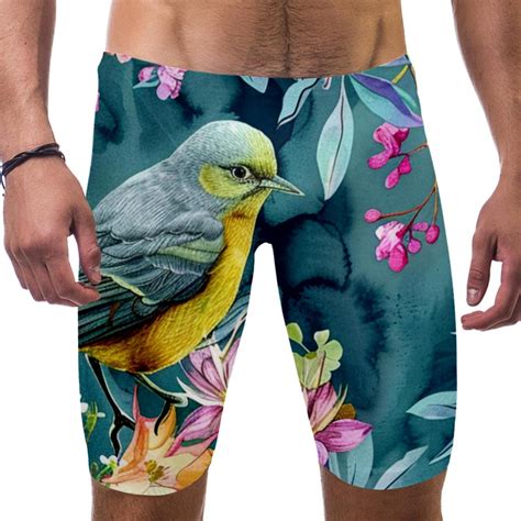 Jammers For Men Mens Swim Jammers Pastorable Iris Hydrangea Floral