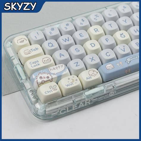 Keys Kitten Keycaps Moa Profile Cat Anime Pbt Dye Sub Mechanical