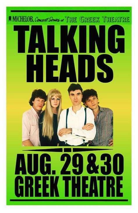 Talking Heads Vintage Concert Poster