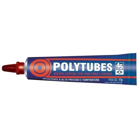 Adesivo Cola CPVC Polytubes 17g Embalagem C 48 Unidades Pulvitec