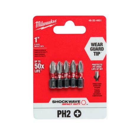 Milwaukee Set 5 Punta Ator Ph2 X 25 Mm Impacto Centro De Materiales