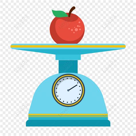 Weighing Apple Icon Free Vector Illustration Material Free PNG And