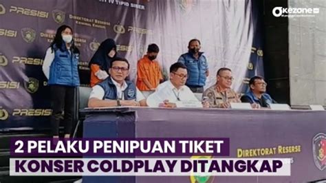 Polisi Tangkap 2 Pelaku Penipuan Tiket Konser Coldplay Ternyata Suami