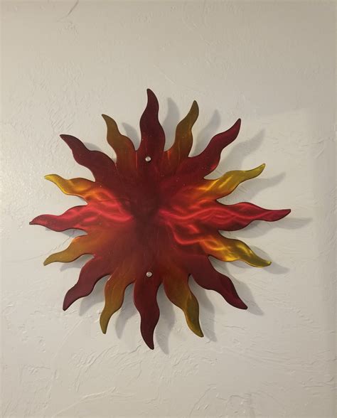 Large Wall Hanging Decor Sun Metal Indoor Outdoor Wall Art Etsy