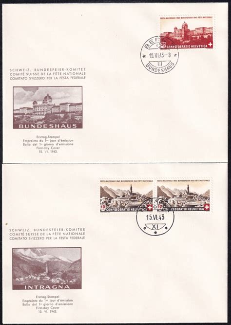 Schweiz Pro Patria Fdc Nr Landschaftsbilder Briefmarken