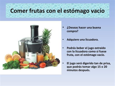 Ppt Comer Frutas Con El Est Mago Vac O Powerpoint Presentation Free