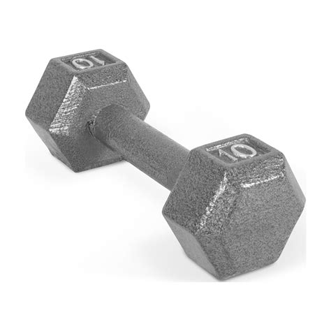 Cap Barbell 10lb Cast Iron Hex Dumbbell Single