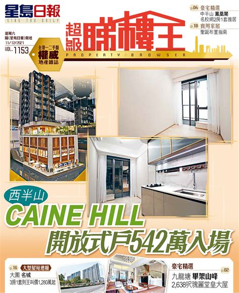 超級睇樓王｜西半山caine Hill開放式戶542萬入場