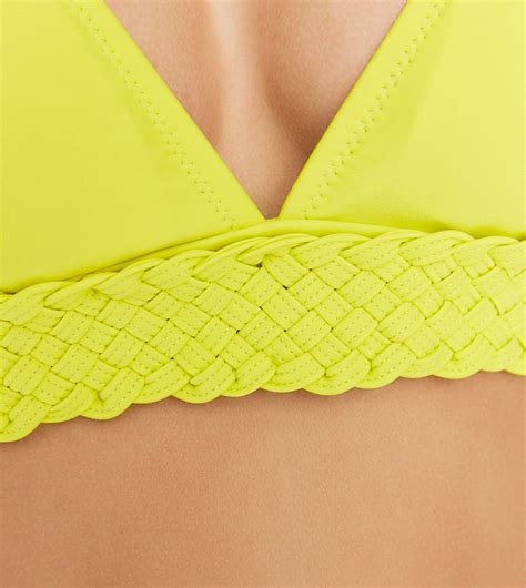 Buy Trendyol Macrame Bikini Top In Yellow Thstreet Qatar