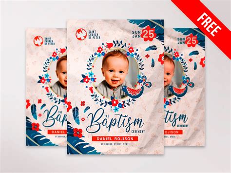 Free Baptism Invitation PSD Template by Elegantflyer on Dribbble