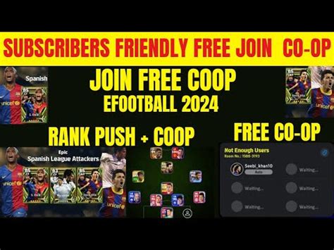 Efootball Mobile Live Co Op Mode Subscribers Friendly Efootball