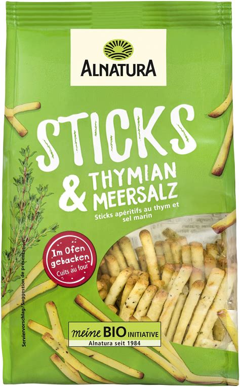 Sticks Thymian Meersalz 100 g in Bio Qualität von Alnatura