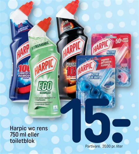 Harpic Wc Rens 750 Ml Eller Toiletblok Tilbud Hos Rema 1000