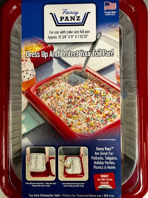 Fancy Panz Plastic 9 X 13 Red Foil Pan Carrier Brickseek