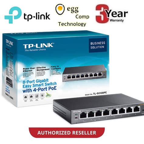 Tp Link 8 Port Gigabit 4 Port Poe 55w Easy Smart Switch Tl Sg108pe