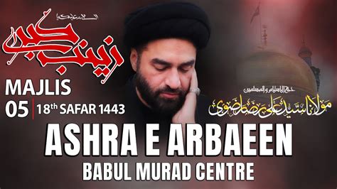 Ashra E Arbaeen Majlis Maulana Syed Ali Raza Rizvi Babul Murad