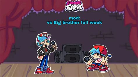 🎤friday Night Funkin🎤 Mod Vs Big Brother Full Week Youtube