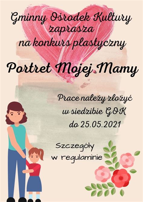 Konkurs Plastyczny Portret Mojej Mamy Gminny O Rodek Kultury W