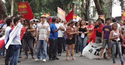 G Professores Da Rede P Blica Fazem Marcha No Centro De Bel M