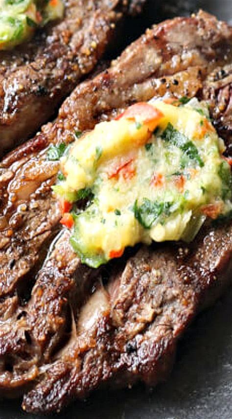 Grilled Chuck Eye Steaks With Chili Herb Butter Best Beef Recipes