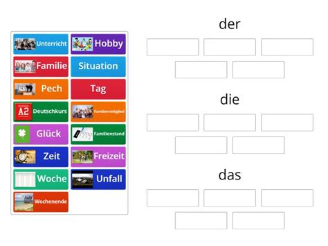 Wortschatz Ordenar Por Grupo