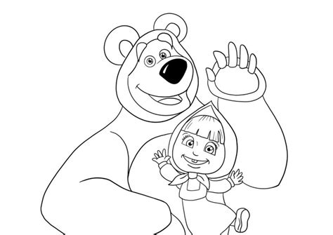 Masha E Orso Da Colorare Stampa Gratis Portalebambini It