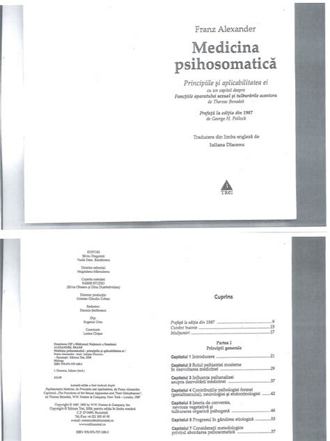 Franz Alexander-Medicina Psihosomatica | PDF