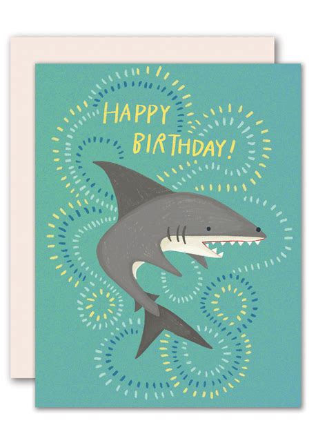 Happy Birthday Shark Card Ubicaciondepersonascdmxgobmx