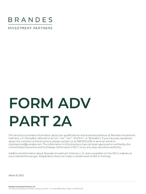 Fillable Online Form ADV 2A Disclosure Brochure Fax Email Print PdfFiller