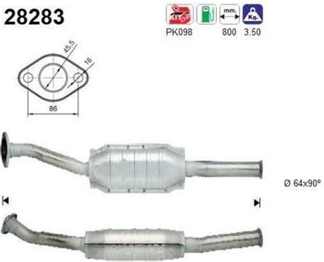 Katalysator geschikt voor o a Citroën Berlingo Peugeot 306 Peugeot