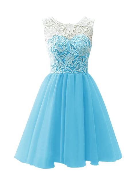 Blue Prom Dress 2016 Knee Length Chiffon Short Bridesmaid Dressesshort