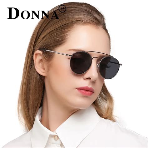 Donna Retro Round Sunglasses Polarized Women Brand Unisex Metal Frame With Polarized Lens