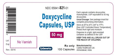 Doxycycline Fda Prescribing Information Side Effects And Uses