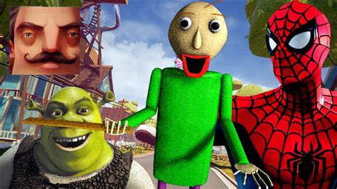 Hello Neighbor New Neighbor Shrek Pirat Spider Man Baldi History