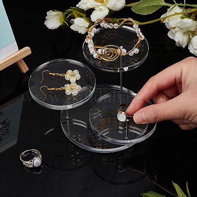 Wholesale Fingerinspire Round Acrylic Finger Ring Riser Clear Tier