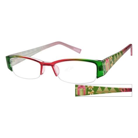 Multicolor Rectangle Glasses 277429 Zenni Optical Zenni Optical Christmas Glasses Zenni