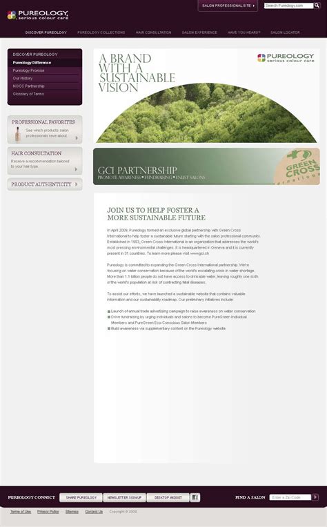 Pureology Sustainable pages on Behance