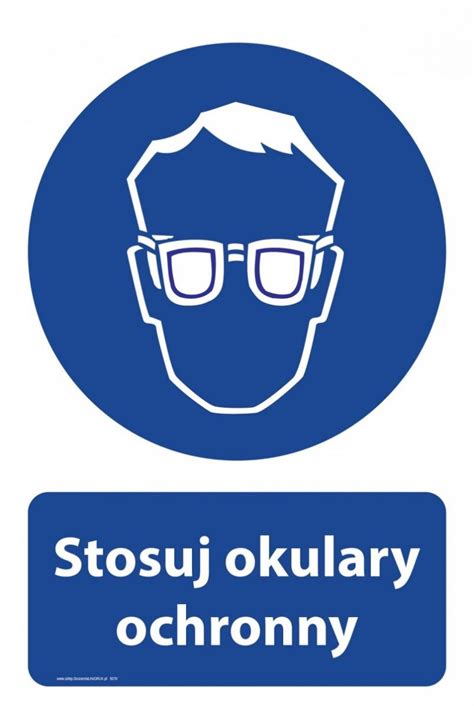 Tablica Pvc X Cm Stosuj Okulary Ochronne Drukarnia Uni Druk