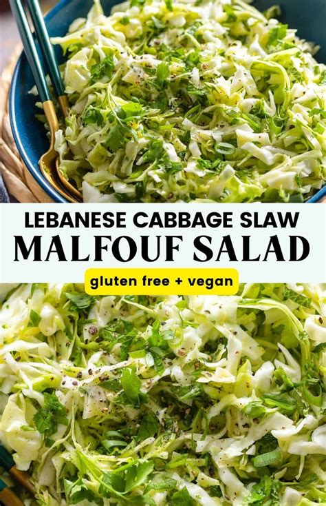 Malfouf Salad Lebanese Cabbage Slaw A Saucy Kitchen