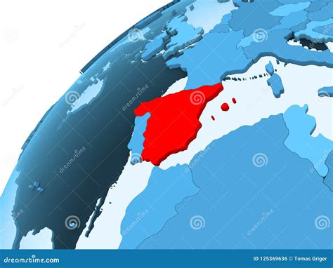 spain  blue globe stock illustration illustration  highlighted