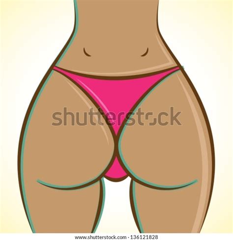 Sexy Woman Ass Vector Illustration Stock Vector Royalty Free